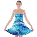 Tsunami Waves Ocean Sea Nautical Nature Water Strapless Bra Top Dress View1