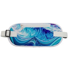 Tsunami Waves Ocean Sea Nautical Nature Water Rounded Waist Pouch