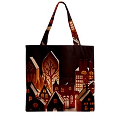 Gingerbread House Gingerbread Christmas Xmas Winter Zipper Grocery Tote Bag