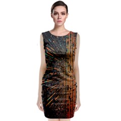 Data Abstract Abstract Background Background Classic Sleeveless Midi Dress