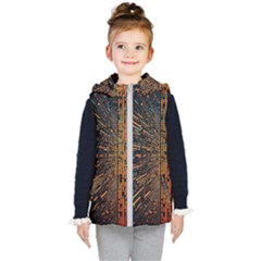 Data Abstract Abstract Background Background Kids  Hooded Puffer Vest by Ravend