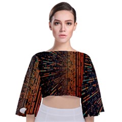 Data Abstract Abstract Background Background Tie Back Butterfly Sleeve Chiffon Top