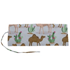 Camels-cactus-desert-pattern Roll Up Canvas Pencil Holder (s) by Salman4z