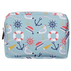 Nautical-marine-symbols-seamless-pattern Make Up Pouch (Medium)