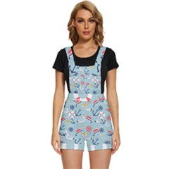 Nautical-marine-symbols-seamless-pattern Short Overalls