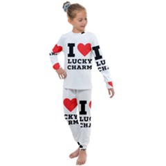 I Love Lucky Charm Kids  Long Sleeve Set  by ilovewhateva