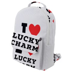 I Love Lucky Charm Flap Pocket Backpack (small) by ilovewhateva