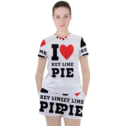 I Love Key Lime Pie Women s Tee And Shorts Set by ilovewhateva