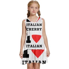 I Love Italian Cherry Kids  Sleeveless Tiered Mini Dress by ilovewhateva