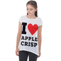 I Love Apple Crisp Cap Sleeve High Low Top
