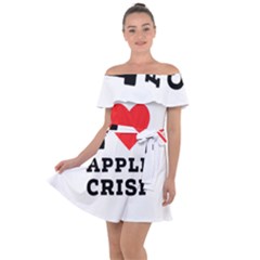 I Love Apple Crisp Off Shoulder Velour Dress by ilovewhateva