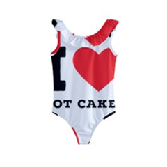 I Love Hot Cakes Kids  Frill Swimsuit by ilovewhateva