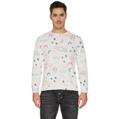 Spaceship Pattern Star Men s Fleece Sweatshirt by danenraven