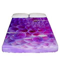 Dahlia Blossom Bloom Dahlias Fall Fitted Sheet (queen Size) by danenraven