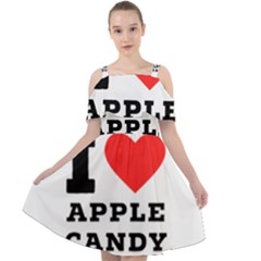 I Love Apple Candy Cut Out Shoulders Chiffon Dress by ilovewhateva