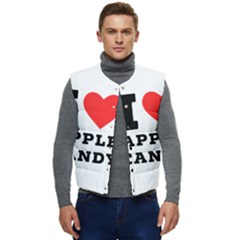 I Love Apple Candy Men s Short Button Up Puffer Vest	 by ilovewhateva