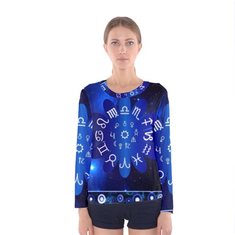 Astrology Horoscopes Constellation Women s Long Sleeve Tee by danenraven