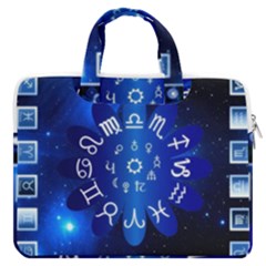 Astrology Horoscopes Constellation Macbook Pro 13  Double Pocket Laptop Bag by danenraven