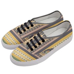 Seamless-pattern-egyptian-ornament-with-lotus-flower Women s Classic Low Top Sneakers by Salman4z