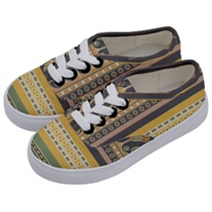 Seamless-pattern-egyptian-ornament-with-lotus-flower Kids  Classic Low Top Sneakers by Salman4z