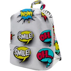 Set-colorful-comic-speech-bubbles Zip Up Backpack by Salman4z
