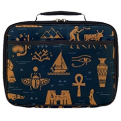 Dark-seamless-pattern-symbols-landmarks-signs-egypt Full Print Lunch Bag