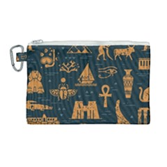 Dark-seamless-pattern-symbols-landmarks-signs-egypt Canvas Cosmetic Bag (large) by Salman4z