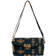 Dark-seamless-pattern-symbols-landmarks-signs-egypt Removable Strap Clutch Bag by Salman4z