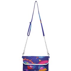 Cartoon-funny-aliens-with-ufo-duck-starry-sky-set Mini Crossbody Handbag by Salman4z