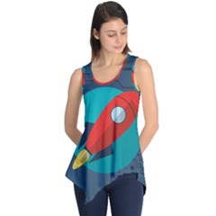 Rocket-with-science-related-icons-image Sleeveless Tunic by Salman4z