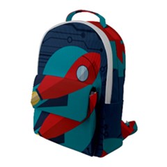 Rocket-with-science-related-icons-image Flap Pocket Backpack (large) by Salman4z