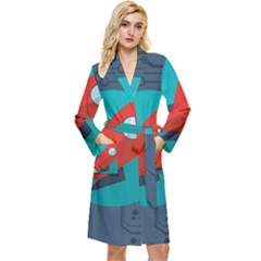 Rocket-with-science-related-icons-image Long Sleeve Velvet Robe by Salman4z