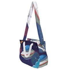 Ufo-alien-spaceship-galaxy Rope Handles Shoulder Strap Bag by Salman4z