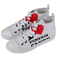 I Love Pumpkin Candy Women s Mid-top Canvas Sneakers by ilovewhateva