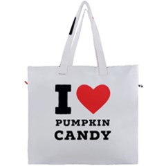 I Love Pumpkin Candy Canvas Travel Bag by ilovewhateva