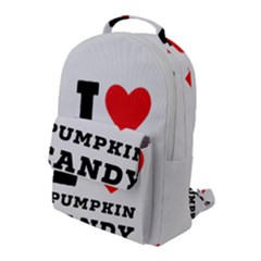 I Love Pumpkin Candy Flap Pocket Backpack (large) by ilovewhateva