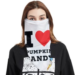 I Love Pumpkin Candy Face Covering Bandana (triangle) by ilovewhateva