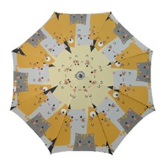 Seamless-pattern-cute-cat-cartoons Golf Umbrellas by Salman4z