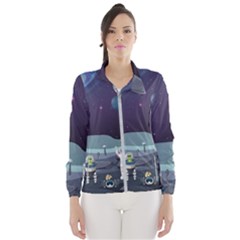 Alien-astronaut-scene Women s Windbreaker