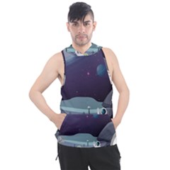 Alien-astronaut-scene Men s Sleeveless Hoodie by Salman4z