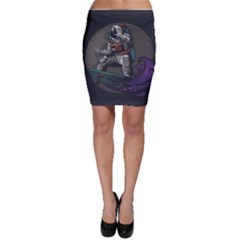 Illustration-astronaut-cosmonaut-paying-skateboard-sport-space-with-astronaut-suit Bodycon Skirt by Salman4z