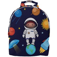 Boy-spaceman-space-rocket-ufo-planets-stars Mini Full Print Backpack by Salman4z