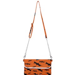 Halloween-card-with-bats-flying-pattern Mini Crossbody Handbag by Salman4z