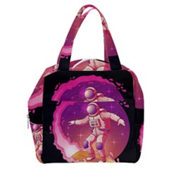 Astronaut-spacesuit-standing-surfboard-surfing-milky-way-stars Boxy Hand Bag