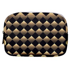 Golden Chess Board Background Make Up Pouch (small) by pakminggu