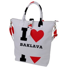 I Love Baklava Buckle Top Tote Bag by ilovewhateva