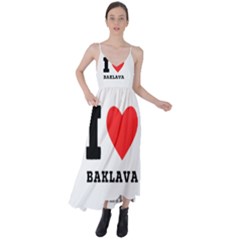 I Love Baklava Tie Back Maxi Dress by ilovewhateva