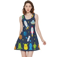 Big-set-cute-astronauts-space-planets-stars-aliens-rockets-ufo-constellations-satellite-moon-rover-v Inside Out Reversible Sleeveless Dress by Salman4z