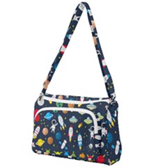 Big-set-cute-astronauts-space-planets-stars-aliens-rockets-ufo-constellations-satellite-moon-rover-v Front Pocket Crossbody Bag by Salman4z