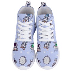 Seamless-pattern-with-space-theme Women s Lightweight High Top Sneakers by Salman4z